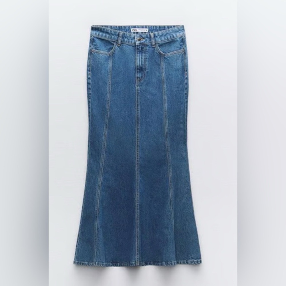 NWT Zara Women's Mermaid Style Jean Skirt